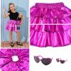 imagePerfashion Matching DollampampGirls Metallic Skirt 3Layer Ruffle Skirt with Sunglasses 415 YearsRosen151