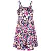 imagePerfashion Girls Cotton Dresses SleevelessLong Sleeve Crew Neck 413YPurple Floral P93