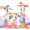 imagePerfashion Girls Cotton Dresses SleevelessLong Sleeve Crew Neck 413YTropical Pineapple G51