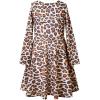imagePerfashion Girls SleevelessLong Sleeve ALine Dresses Unicorn Festival SkirtsLeopard 245