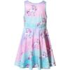 imagePerfashion Girls SleevelessLong Sleeve ALine Dresses Unicorn Festival SkirtsPink Unicorn