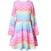 imagePerfashion Girls SleevelessLong Sleeve ALine Dresses Unicorn Festival SkirtsRainbow Mermaid