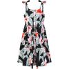 imagePerfashion Girls Cotton Dresses SleevelessLong Sleeve Crew Neck 413YBlack Tropical Flower P94