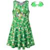 imagePerfashion Girls Fourth of July Dresses Casual Sleeveless Patriotic Clothing 413 YearsSt Patricks Shamrock S05