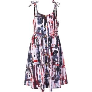 imagePerfashion Girls Cotton Dresses SleevelessLong Sleeve Crew Neck 413YTropical S82