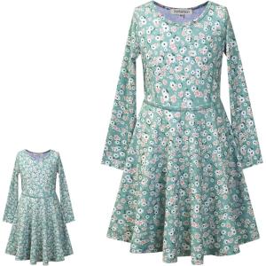 imagePerfashion Girls SleevelessLong Sleeve ALine Dresses Unicorn Festival SkirtsSage Green893