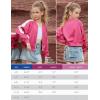 imagePerfashion Satin Bomber Jacket for Girls Zip Up Varsity Cropped Coat Sparkly Windbreaker with Pockets 413YSatin Hot Pink 35906