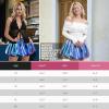 imagePerfashion Bubble Skirt for Women Metallic Puff Balloon Mini Skorts Rave Sexy Club Outfits with ShortsLaser Blue13915