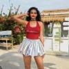 imagePerfashion Bubble Skirt for Women Metallic Puff Balloon Mini Skorts Rave Sexy Club Outfits with ShortsLaser Silver01915