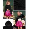 imagePerfashion Girls Long Sleeve Crop Tops Hip Hop Dance Hoodie Trendy Cropped Shirt Sweatshirt 413YBlack 101919