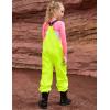 imagePerfashion Girls Fleece Overalls Kids Fuzzy Sherpa Jumpsuit Warm Winter Loose Romper with Pockets 413YNeon Green 52909