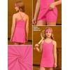 imagePerfashion Girls Tennis Dress Athletic Golf Outfit Spaghetti Strap Builtin Bra ampamp Shorts Pickleball Summer 413YHot Pink 17406