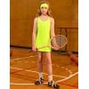 imagePerfashion Girls Tennis Dress Athletic Golf Outfit Spaghetti Strap Builtin Bra ampamp Shorts Pickleball Summer 413YNeon Green 26406