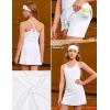 imagePerfashion Girls Tennis Dress Athletic Golf Outfit Spaghetti Strap Builtin Bra ampamp Shorts Pickleball Summer 413YWhite 001406