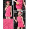 imagePerfashion Girls Tennis Dress Zipper Golf Athletic Outfit DropWaist Pickleball Builtin Bra ampamp Shorts 413YHot Pink 17407