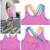 imagePerfashion Girls Tank Tops Rainbow Camisole High Low Hem Basic Shirt Yoga Gymnastics Dancewear for 413 YearsLotus Purple752