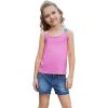 imagePerfashion Girls Tank Tops Rainbow Camisole High Low Hem Basic Shirt Yoga Gymnastics Dancewear for 413 YearsLotus Purple752