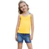 imagePerfashion Girls Tank Tops Rainbow Camisole High Low Hem Basic Shirt Yoga Gymnastics Dancewear for 413 YearsYellow752