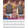 imagePerfashion Girls Puffer Vest Zip Up Lightweight Sleeveless Jacket Puffy Warm Leather Winter Coat 413YCoffee Color