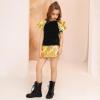 image:imagePerfashion Girls Shirts Metallic Ruffle Sleeve Tops Crewneck Summer Tees Hip Hop Dance Party 413YGold Sleeve Tops 03309