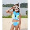 image:imagePerfashion Girls Swimsuit Two Piece Color Block Tankini Zipper Bathing Suits High Waisted Sporty TeensSky Blue6130413