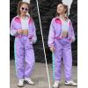 image:imagePerfashion Girls Clothing Sets 2 Piece 80s 90s Outfits Neon Jacket Pants Hip Hop Dance Tracksuit Set 413YPurple