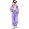 image:imagePerfashion Girls Clothing Sets 2 Piece 80s 90s Outfits Neon Jacket Pants Hip Hop Dance Tracksuit Set 413YPurple