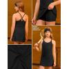image:imagePerfashion Girls Tennis Dress Athletic Golf Outfit Spaghetti Strap Builtin Bra amp Shorts Pickleball Summer 413YBlack 03406