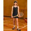 image:imagePerfashion Girls Tennis Dress Athletic Golf Outfit Spaghetti Strap Builtin Bra amp Shorts Pickleball Summer 413YBlack 03406