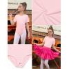 image:imagePerfashion Girls Leotard Short Sleeve T Shirt Bodysuit Ballet Dance Leotards Solid Tops with Snap Button 413YPink 61926