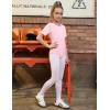 image:imagePerfashion Girls Leotard Short Sleeve T Shirt Bodysuit Ballet Dance Leotards Solid Tops with Snap Button 413YPink 61926