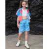 image:imagePerfashion Girls Summer 2 Piece Outfits 80s 90s Tracksuit Windbreaker amp Short Sets Hip Hop Dance 413YNeon Blue