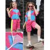 image:imagePerfashion Girls Summer 2 Piece Outfits 80s 90s Tracksuit Windbreaker amp Short Sets Hip Hop Dance 413YNeon Hot Pink