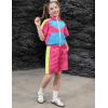 image:imagePerfashion Girls Summer 2 Piece Outfits 80s 90s Tracksuit Windbreaker amp Short Sets Hip Hop Dance 413YNeon Hot Pink