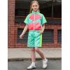 image:imagePerfashion Girls Summer 2 Piece Outfits 80s 90s Tracksuit Windbreaker amp Short Sets Hip Hop Dance 413YNeon Mint Green
