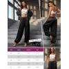 image:imagePerfashion Women Satin Pants Balloon Silk Dressy Harem Trousers Flowy Oversized Baggy Joggers Going Out LoungeBlack