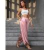 image:imagePerfashion Women Satin Pants Balloon Silk Dressy Harem Trousers Flowy Oversized Baggy Joggers Going Out LoungePink