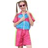 image:imagePerfashion Girls Summer 2 Piece Outfits 80s 90s Tracksuit Windbreaker amp Short Sets Hip Hop Dance 413YNeon Hot Pink