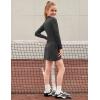 image:imagePerfashion Girls Tennis Dress 14 Zip Golf Outfit Builtin Bra amp Shorts Pickleball Athletic Dress Workout Pockets 413YBlack 03952