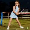 image:imagePerfashion Girls Tennis Dress 14 Zip Golf Outfit Builtin Bra amp Shorts Pickleball Athletic Dress Workout Pockets 413YLight Blue08424