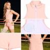 image:imagePerfashion Girls Tennis Dress 14 Zip Golf Outfit Builtin Bra amp Shorts Pickleball Athletic Dress Workout Pockets 413YPink58424