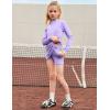 image:imagePerfashion Girls Tennis Dress 14 Zip Golf Outfit Builtin Bra amp Shorts Pickleball Athletic Dress Workout Pockets 413YPurple 61952