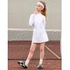 image:imagePerfashion Girls Tennis Dress 14 Zip Golf Outfit Builtin Bra amp Shorts Pickleball Athletic Dress Workout Pockets 413YWhite 01925