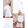 image:imagePerfashion Girls Tennis Dress 14 Zip Golf Outfit Builtin Bra amp Shorts Pickleball Athletic Dress Workout Pockets 413YWhite 01925