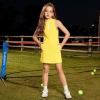 image:imagePerfashion Girls Tennis Dress 14 Zip Golf Outfit Builtin Bra amp Shorts Pickleball Athletic Dress Workout Pockets 413YYellow27424