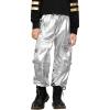 image:imagePerfashion Metallic Cargo Pants for Girls amp Womens Hip Hop Dance MultiPocket Joggers High Waist Pants 615YSilver352