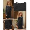 image:imagePerfashion Girls Bodycon Dress Teen Mesh Long Sleeve Formal Homecoming Ruched Tight Pencil Dresses Fancy Party 413YBlack 02917