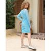 image:imagePerfashion Girls Bodycon Dress Teen Mesh Long Sleeve Formal Homecoming Ruched Tight Pencil Dresses Fancy Party 413YBlue 30917
