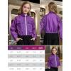 image:imagePerfashion Girls Lightweight Windbreaker Jacket Cropped Bomber Zip Up Outerwear Coat Kids Cargo Pockets 413YDeep Purple