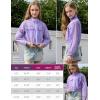 image:imagePerfashion Girls Lightweight Windbreaker Jacket Cropped Bomber Zip Up Outerwear Coat Kids Cargo Pockets 413YLight Purple
